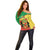 Personalized Congo-Brazzaville Independence Day Off Shoulder Sweater Coat Of Arms Grunge Style - Wonder Print Shop