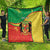 Personalized Congo-Brazzaville Independence Day Quilt Coat Of Arms Grunge Style - Wonder Print Shop