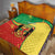 Personalized Congo-Brazzaville Independence Day Quilt Coat Of Arms Grunge Style - Wonder Print Shop