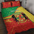 Personalized Congo-Brazzaville Independence Day Quilt Bed Set Coat Of Arms Grunge Style - Wonder Print Shop