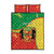Personalized Congo-Brazzaville Independence Day Quilt Bed Set Coat Of Arms Grunge Style - Wonder Print Shop