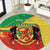 Personalized Congo-Brazzaville Independence Day Round Carpet Coat Of Arms Grunge Style - Wonder Print Shop