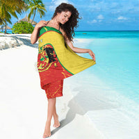 Personalized Congo-Brazzaville Independence Day Sarong Coat Of Arms Grunge Style - Wonder Print Shop