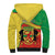 Personalized Congo-Brazzaville Independence Day Sherpa Hoodie Coat Of Arms Grunge Style - Wonder Print Shop