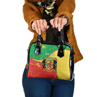 Personalized Congo-Brazzaville Independence Day Shoulder Handbag Coat Of Arms Grunge Style - Wonder Print Shop