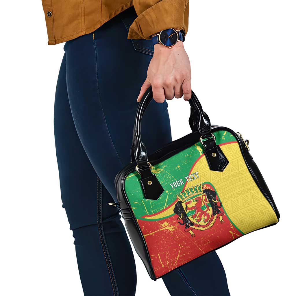 Personalized Congo-Brazzaville Independence Day Shoulder Handbag Coat Of Arms Grunge Style - Wonder Print Shop