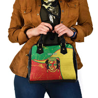 Personalized Congo-Brazzaville Independence Day Shoulder Handbag Coat Of Arms Grunge Style - Wonder Print Shop