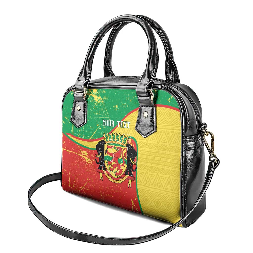 Personalized Congo-Brazzaville Independence Day Shoulder Handbag Coat Of Arms Grunge Style - Wonder Print Shop