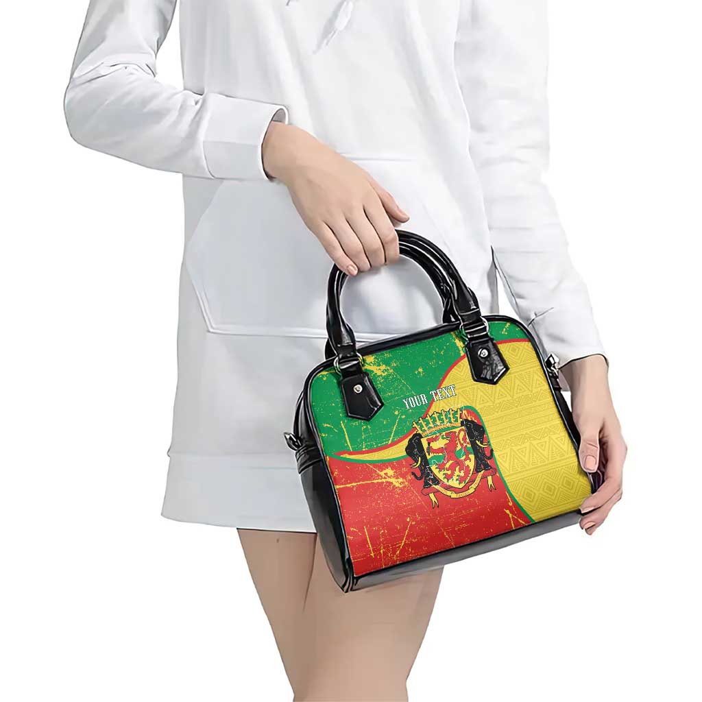Personalized Congo-Brazzaville Independence Day Shoulder Handbag Coat Of Arms Grunge Style - Wonder Print Shop