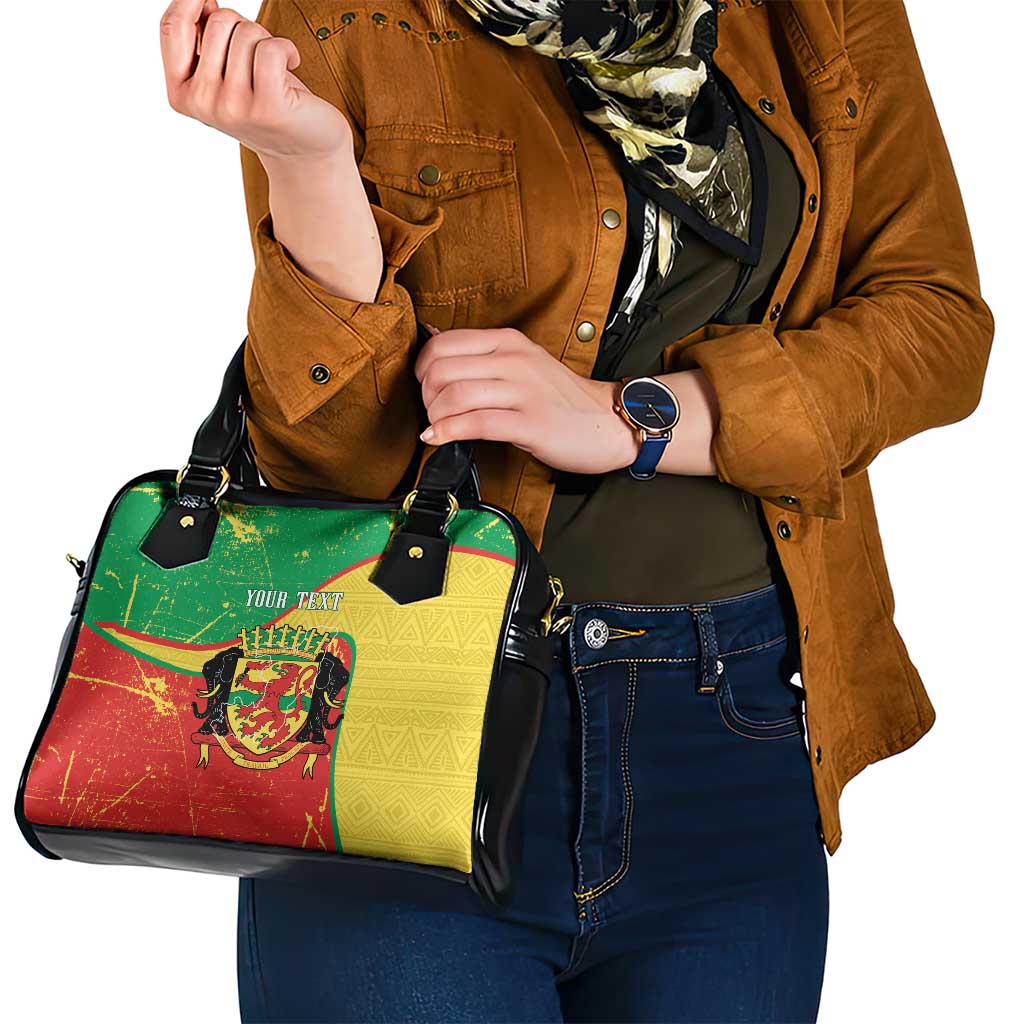 Personalized Congo-Brazzaville Independence Day Shoulder Handbag Coat Of Arms Grunge Style - Wonder Print Shop