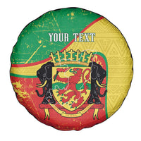 Personalized Congo-Brazzaville Independence Day Spare Tire Cover Coat Of Arms Grunge Style - Wonder Print Shop