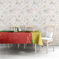 Personalized Congo-Brazzaville Independence Day Tablecloth Coat Of Arms Grunge Style - Wonder Print Shop