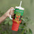 Personalized Congo-Brazzaville Independence Day Tumbler With Handle Coat Of Arms Grunge Style - Wonder Print Shop