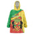 Personalized Congo-Brazzaville Independence Day Wearable Blanket Hoodie Coat Of Arms Grunge Style - Wonder Print Shop