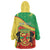 Personalized Congo-Brazzaville Independence Day Wearable Blanket Hoodie Coat Of Arms Grunge Style - Wonder Print Shop