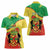 Personalized Congo-Brazzaville Independence Day Women Polo Shirt Coat Of Arms Grunge Style - Wonder Print Shop