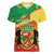 Personalized Congo-Brazzaville Independence Day Women V-Neck T-Shirt Coat Of Arms Grunge Style - Wonder Print Shop