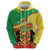 Personalized Congo-Brazzaville Independence Day Zip Hoodie Coat Of Arms Grunge Style - Wonder Print Shop