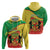 Personalized Congo-Brazzaville Independence Day Zip Hoodie Coat Of Arms Grunge Style - Wonder Print Shop