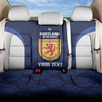 Custom Scotland Cricket Back Car Seat Cover Go Scots Thistle Pattern - Wonder Print Shop