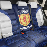 Custom Scotland Cricket Back Car Seat Cover Go Scots Thistle Pattern - Wonder Print Shop