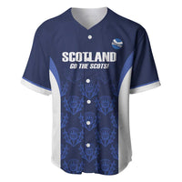 Custom Scotland Cricket Baseball Jersey Go Scots Thistle Pattern - Wonder Print Shop