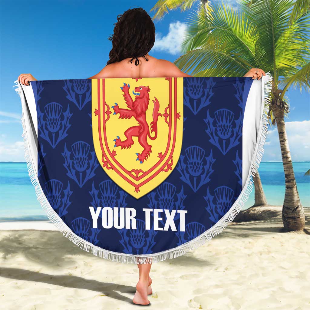 Custom Scotland Cricket Beach Blanket Go Scots Thistle Pattern - Wonder Print Shop