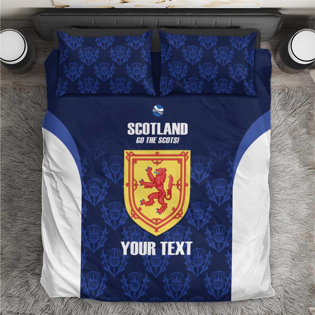 Custom Scotland Cricket Bedding Set Go Scots Thistle Pattern - Wonder Print Shop