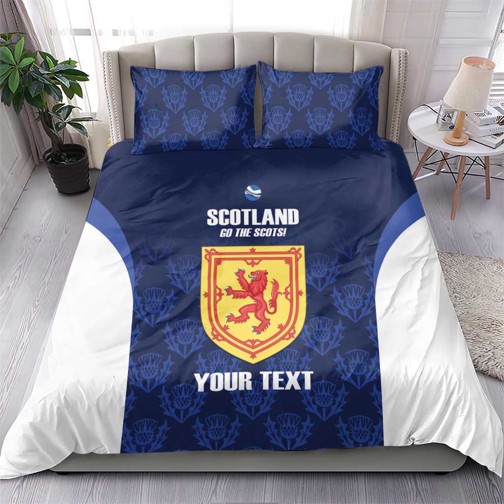 Custom Scotland Cricket Bedding Set Go Scots Thistle Pattern - Wonder Print Shop