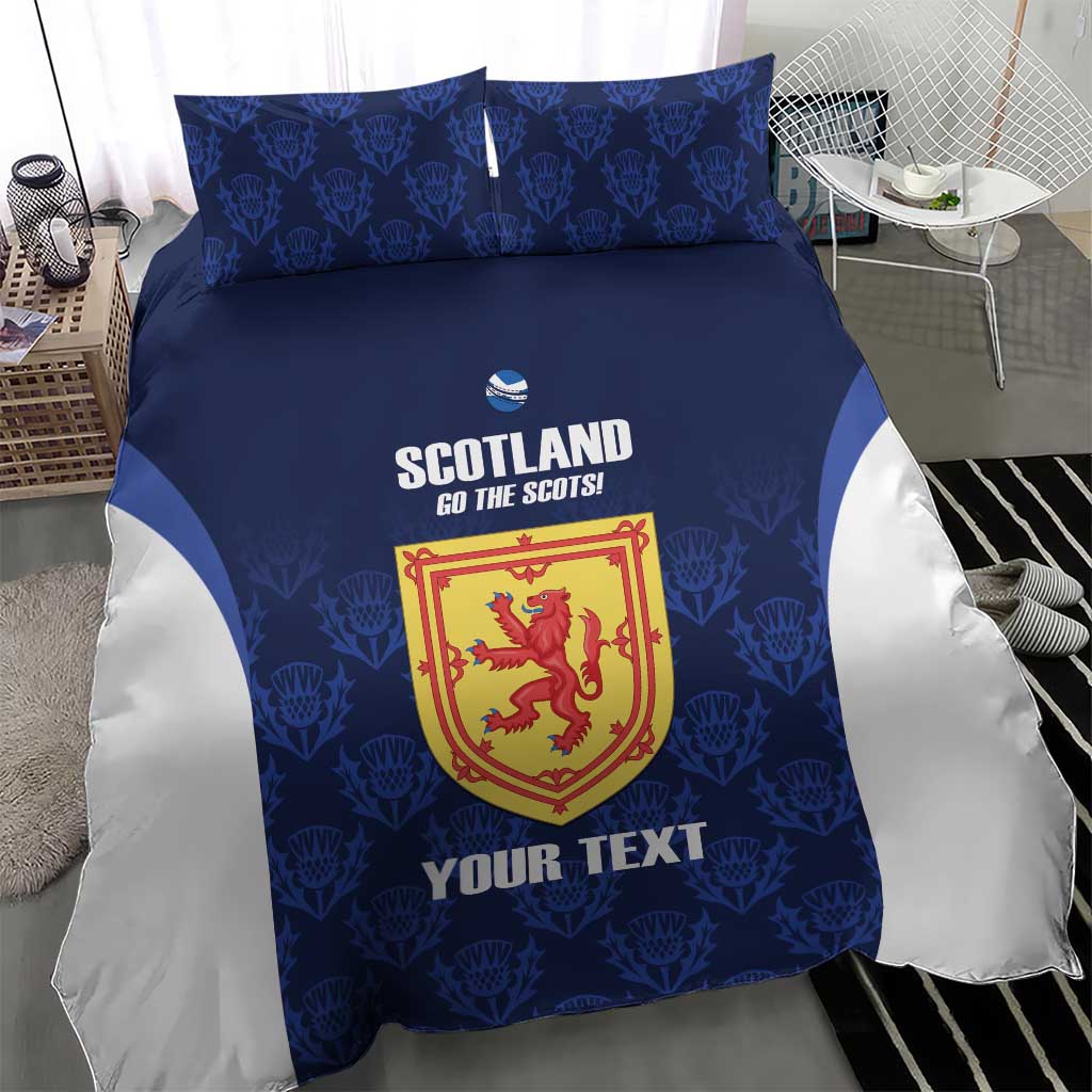Custom Scotland Cricket Bedding Set Go Scots Thistle Pattern - Wonder Print Shop
