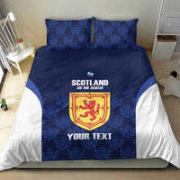 Custom Scotland Cricket Bedding Set Go Scots Thistle Pattern - Wonder Print Shop