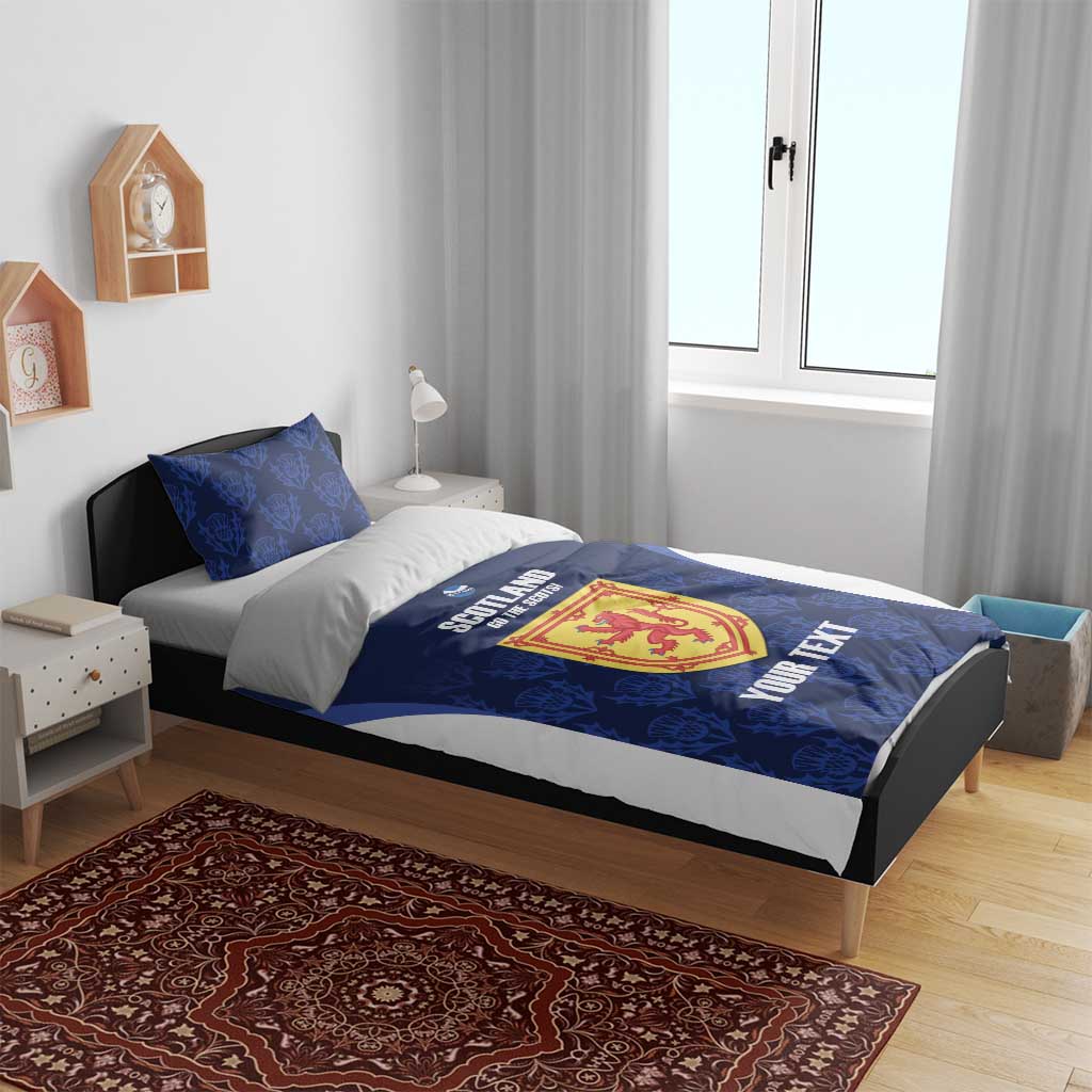 Custom Scotland Cricket Bedding Set Go Scots Thistle Pattern - Wonder Print Shop
