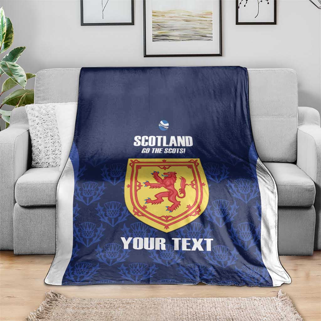 Custom Scotland Cricket Blanket Go Scots Thistle Pattern - Wonder Print Shop