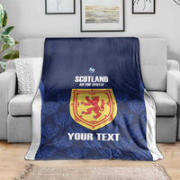 Custom Scotland Cricket Blanket Go Scots Thistle Pattern - Wonder Print Shop