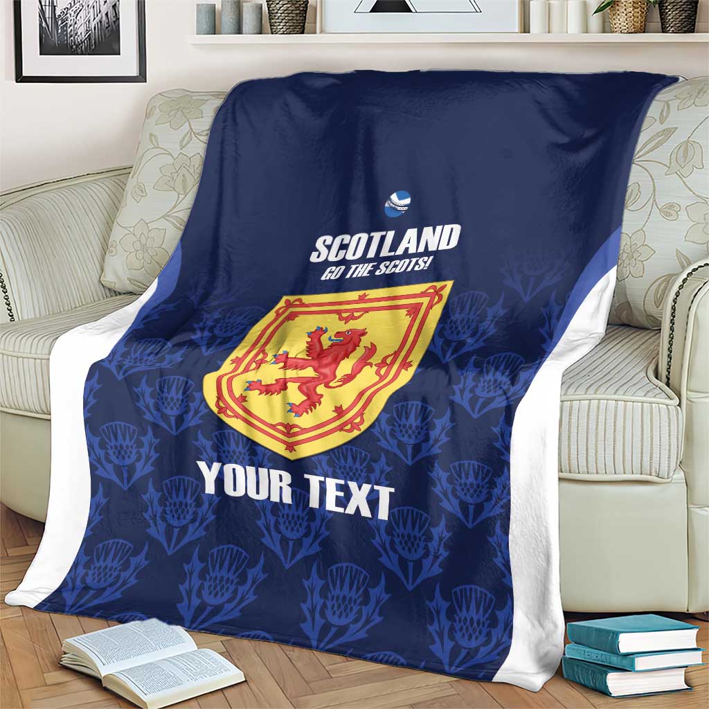 Custom Scotland Cricket Blanket Go Scots Thistle Pattern - Wonder Print Shop