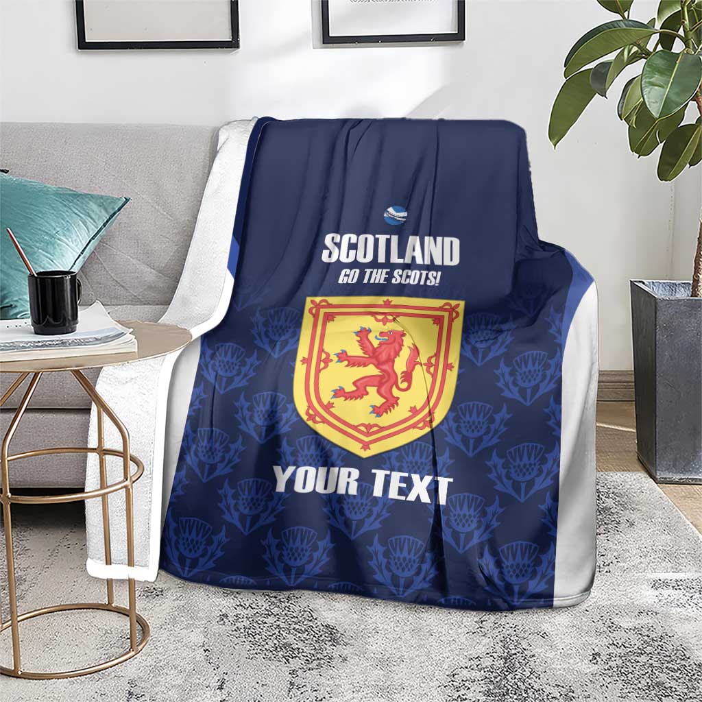 Custom Scotland Cricket Blanket Go Scots Thistle Pattern - Wonder Print Shop