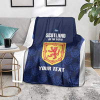 Custom Scotland Cricket Blanket Go Scots Thistle Pattern - Wonder Print Shop
