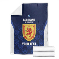 Custom Scotland Cricket Blanket Go Scots Thistle Pattern - Wonder Print Shop
