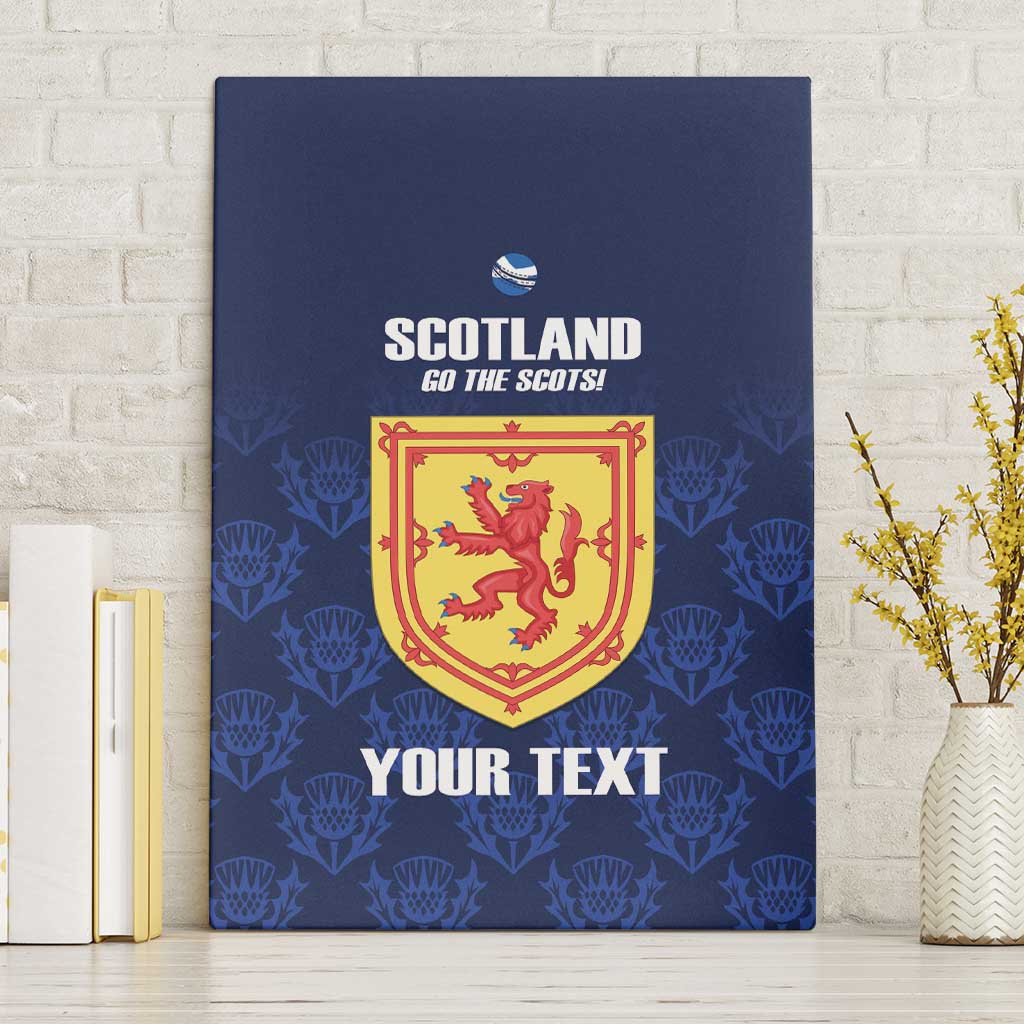 Custom Scotland Cricket Canvas Wall Art Go Scots Thistle Pattern - Wonder Print Shop