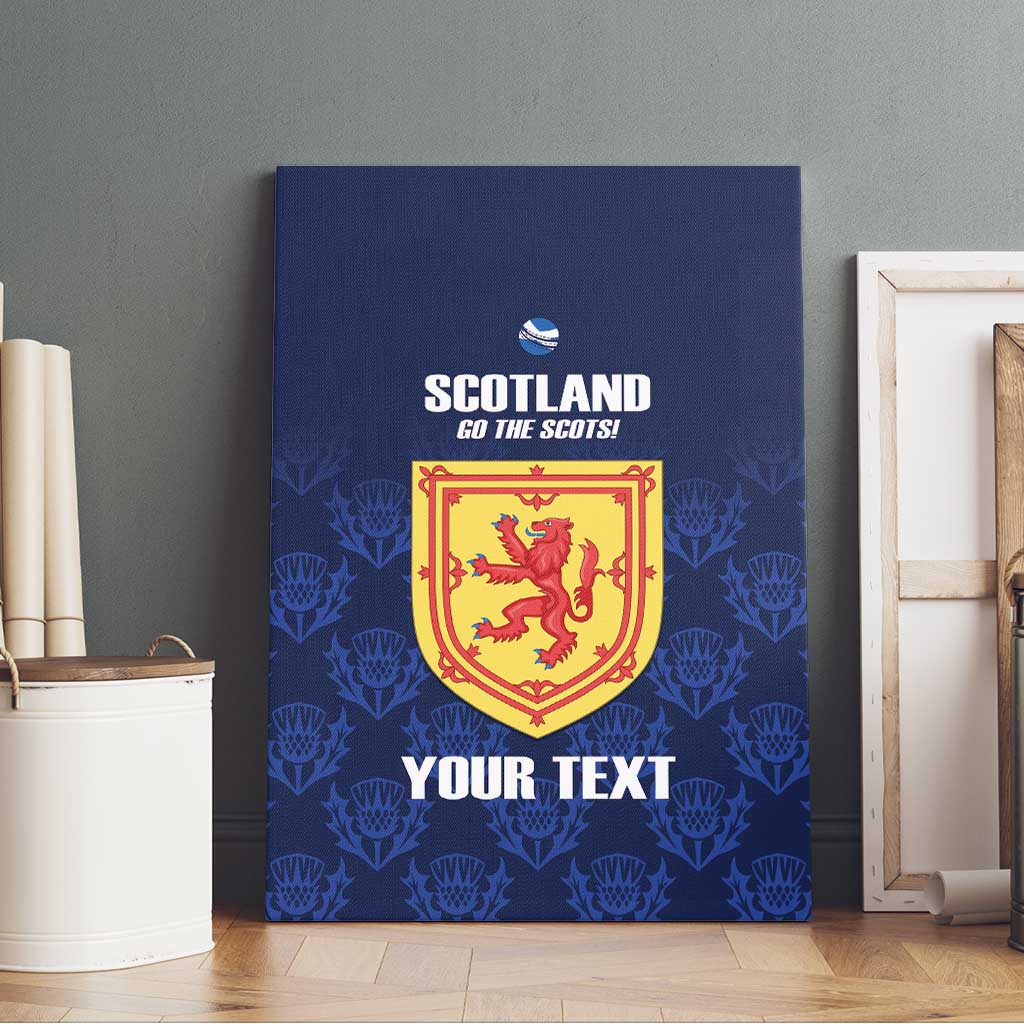 Custom Scotland Cricket Canvas Wall Art Go Scots Thistle Pattern - Wonder Print Shop