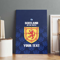 Custom Scotland Cricket Canvas Wall Art Go Scots Thistle Pattern - Wonder Print Shop