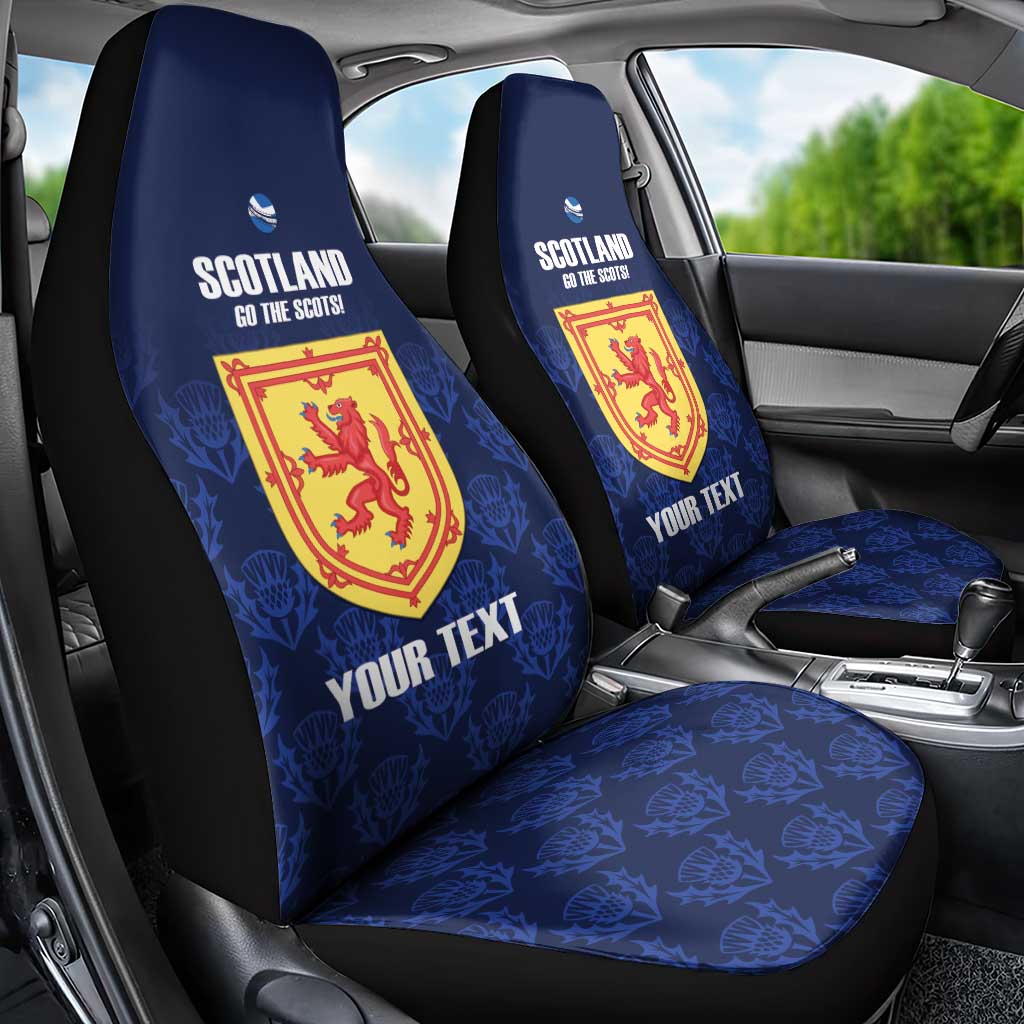 Custom Scotland Cricket Car Seat Cover Go Scots Thistle Pattern - Wonder Print Shop