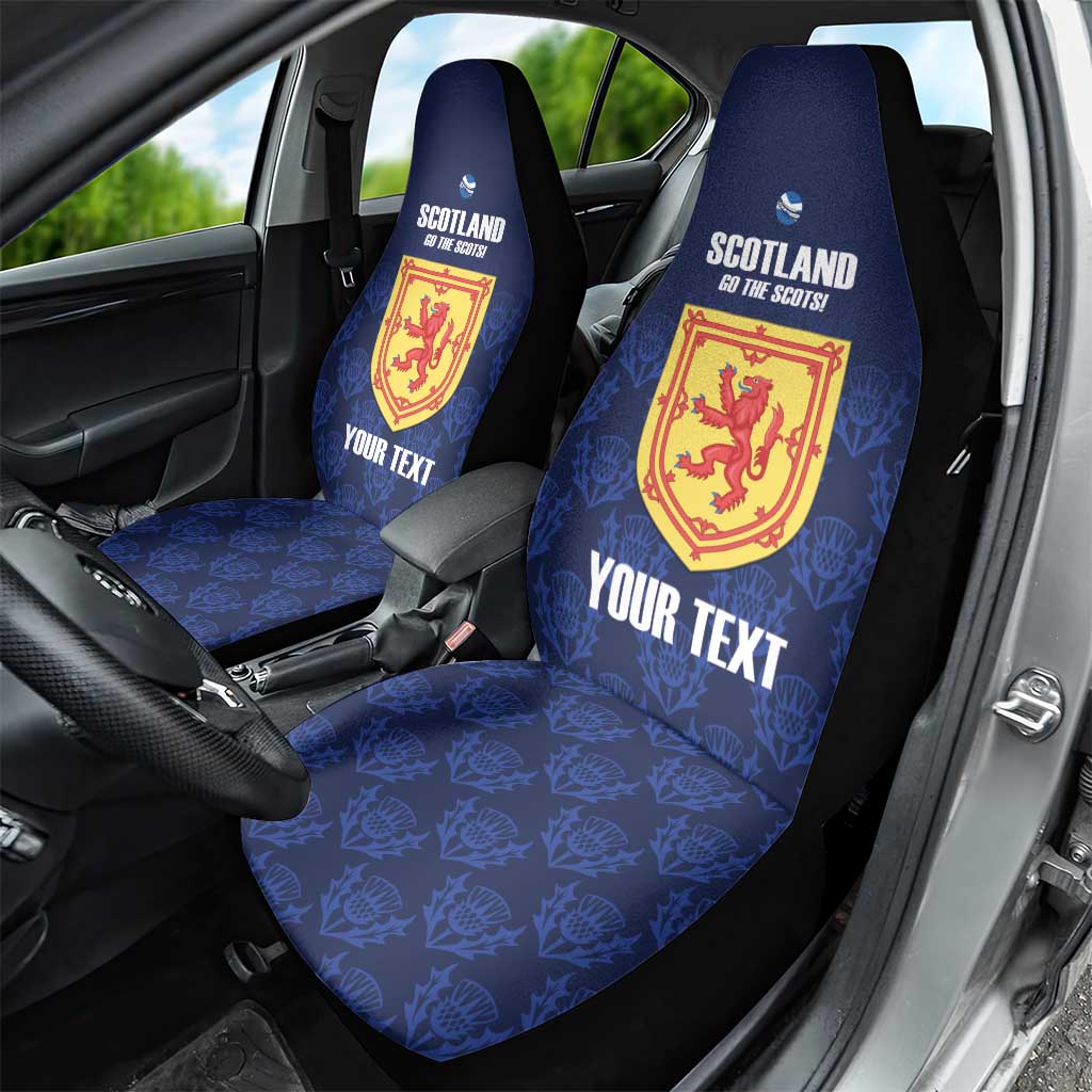 Custom Scotland Cricket Car Seat Cover Go Scots Thistle Pattern - Wonder Print Shop