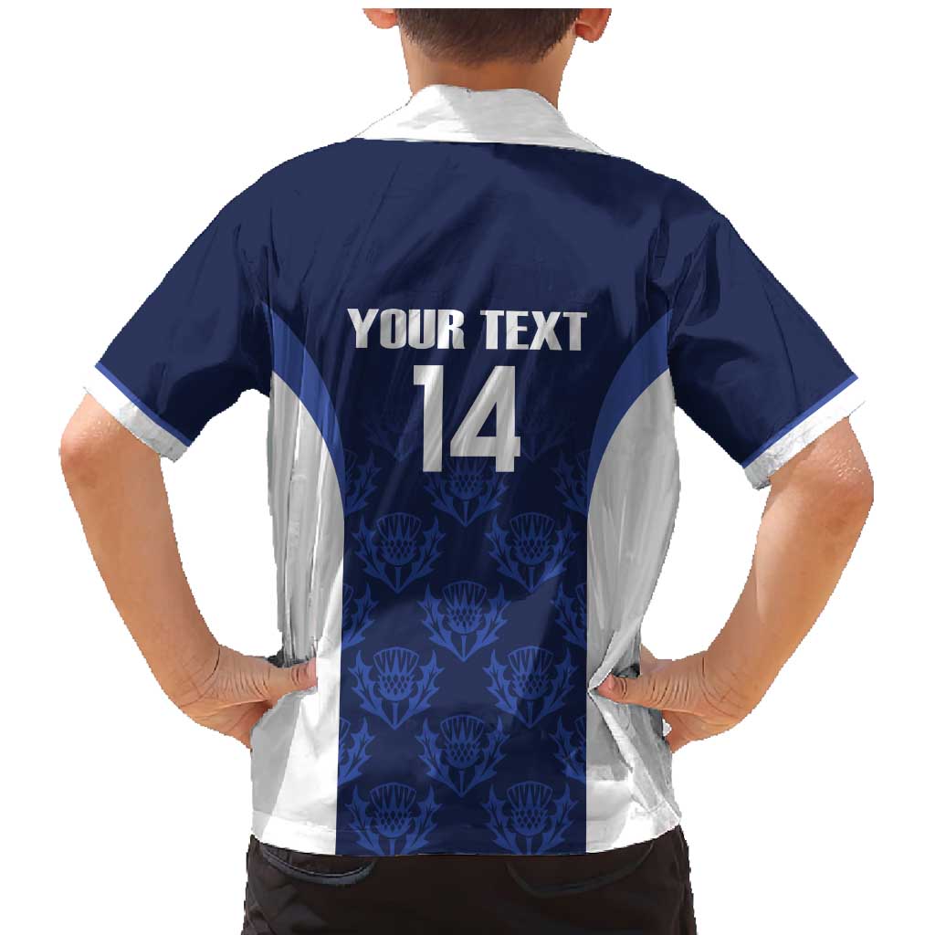 Custom Scotland Cricket Family Matching Mermaid Dress and Hawaiian Shirt Go Scots Thistle Pattern - Wonder Print Shop