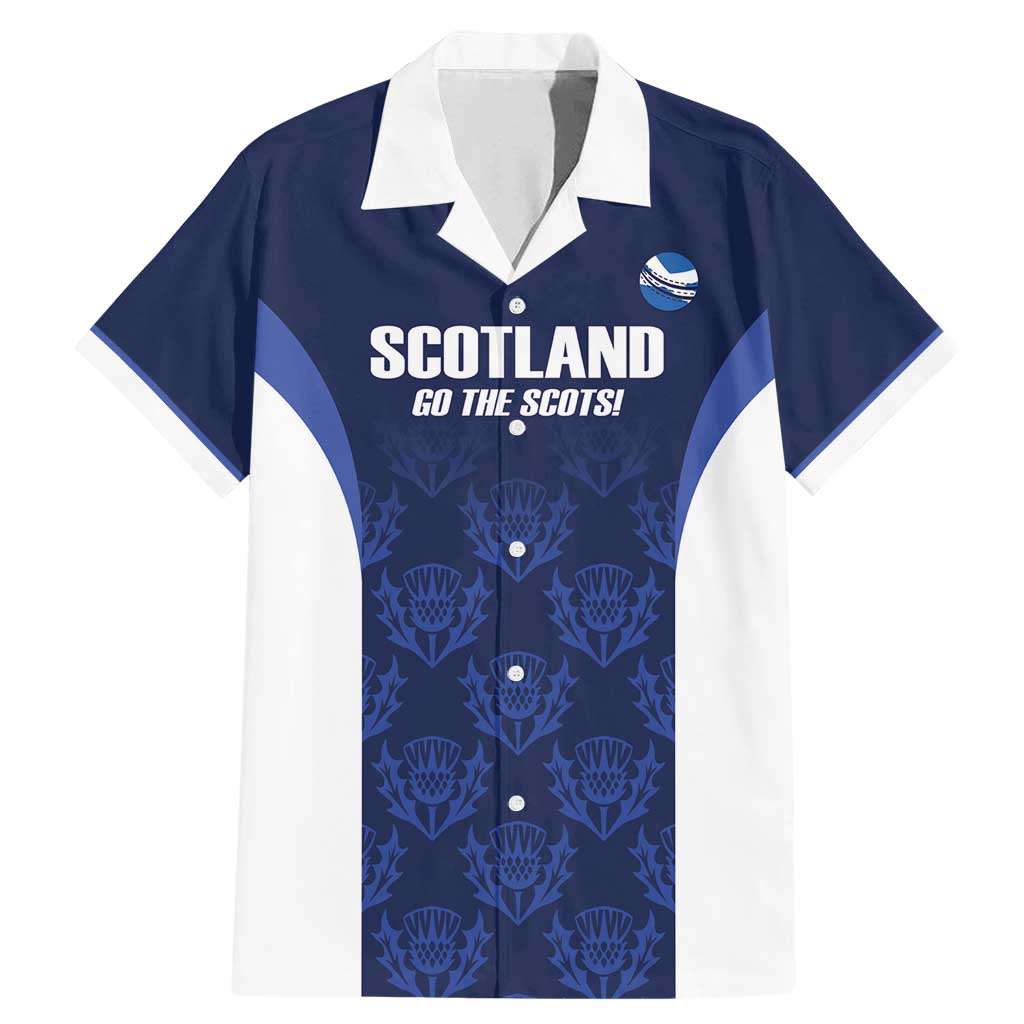 Custom Scotland Cricket Family Matching Mermaid Dress and Hawaiian Shirt Go Scots Thistle Pattern - Wonder Print Shop
