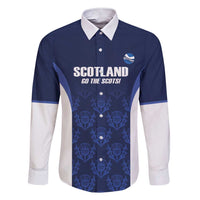 Custom Scotland Cricket Family Matching Short Sleeve Bodycon Dress and Hawaiian Shirt Go Scots Thistle Pattern - Wonder Print Shop