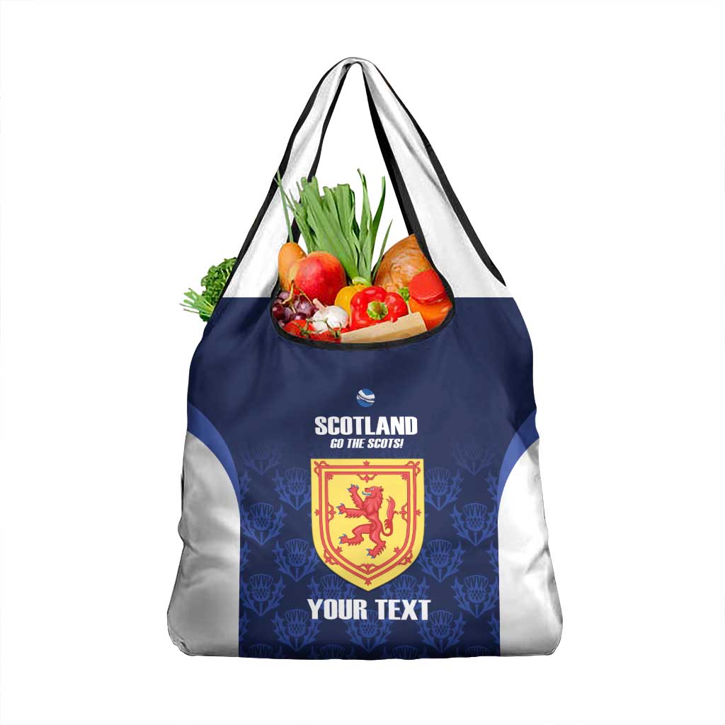 Custom Scotland Cricket Grocery Bag Go Scots Thistle Pattern - Wonder Print Shop