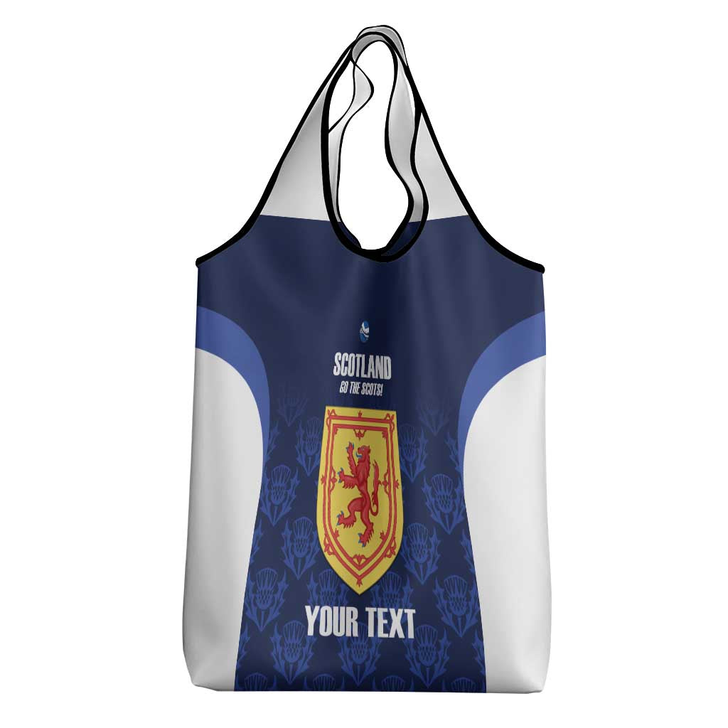 Custom Scotland Cricket Grocery Bag Go Scots Thistle Pattern - Wonder Print Shop
