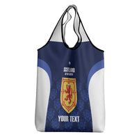 Custom Scotland Cricket Grocery Bag Go Scots Thistle Pattern - Wonder Print Shop