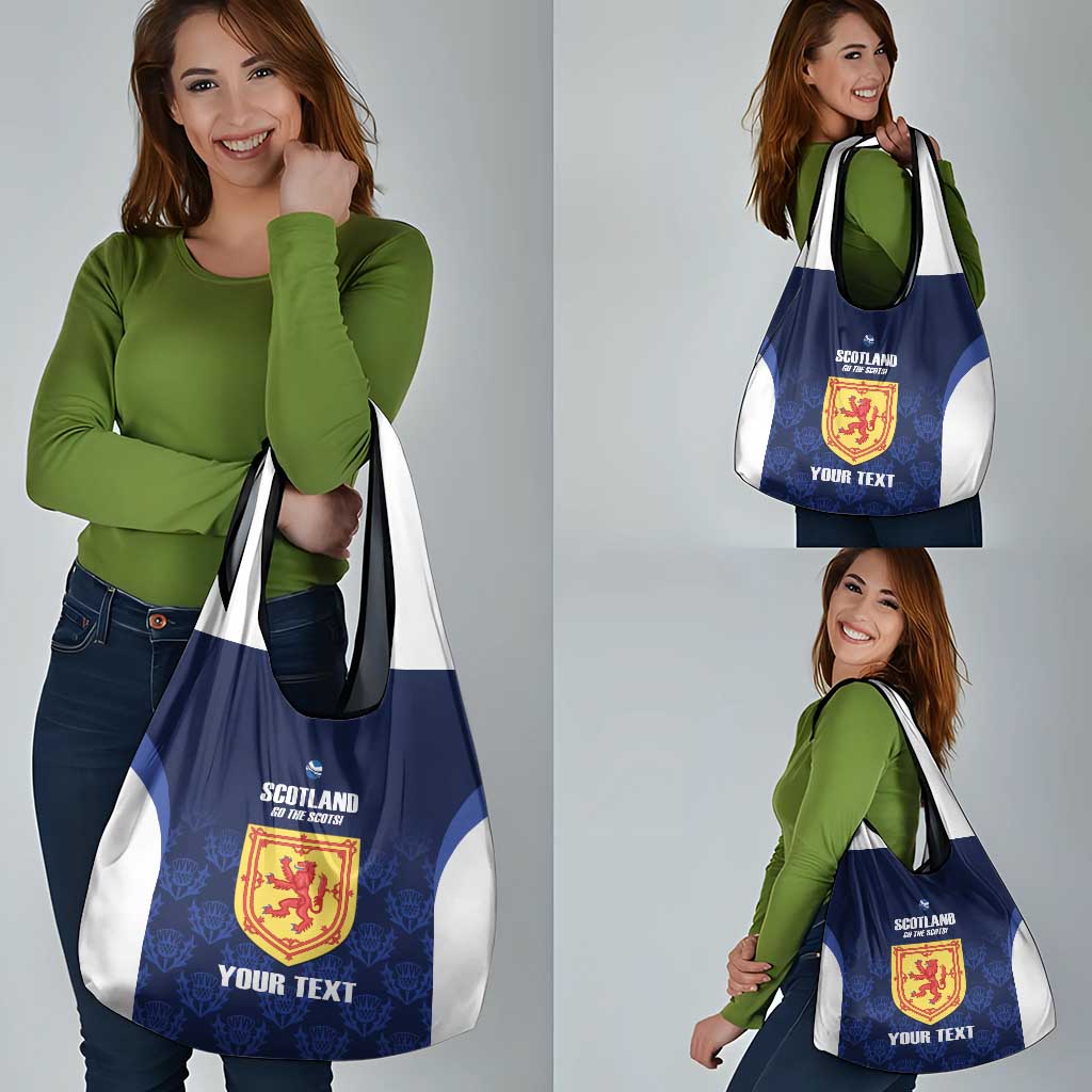 Custom Scotland Cricket Grocery Bag Go Scots Thistle Pattern - Wonder Print Shop